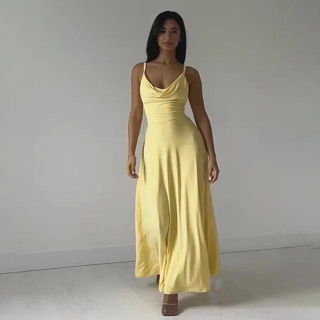 Anby - Robe longue élégante et drapée