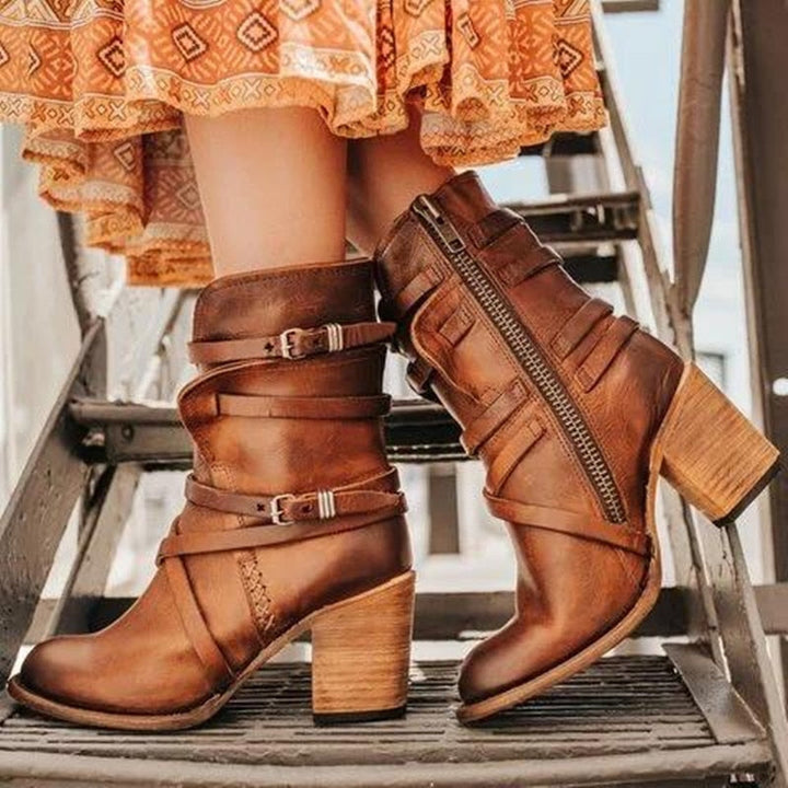 Carmela - Bottes en cuir végétalien pour dames