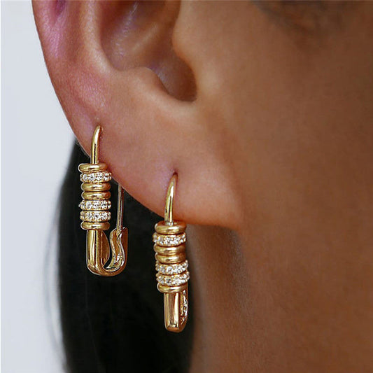 Boucles d'oreilles gouttes d'eau brillantes