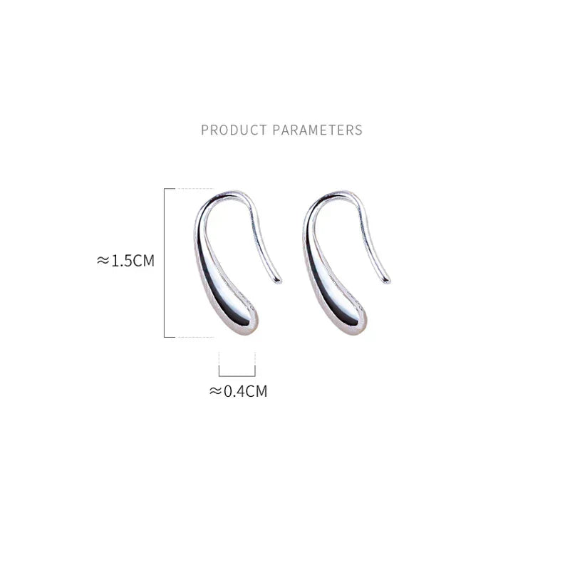 Boucles D'Oreilles Wassertropfen Argent Sterling Édition Limitée