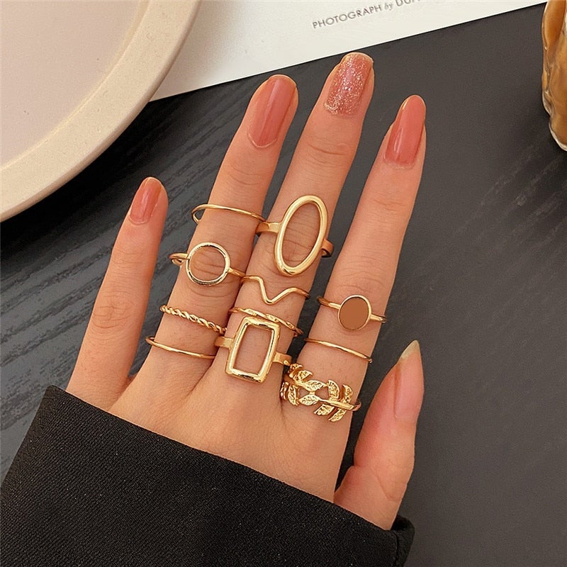 Paquet de 11 bagues vintage en argent
