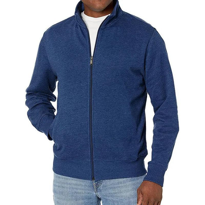 Sweat zippé sportif pour homme avec col montant