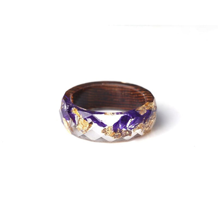 Melinda Melina Bague florale en bois