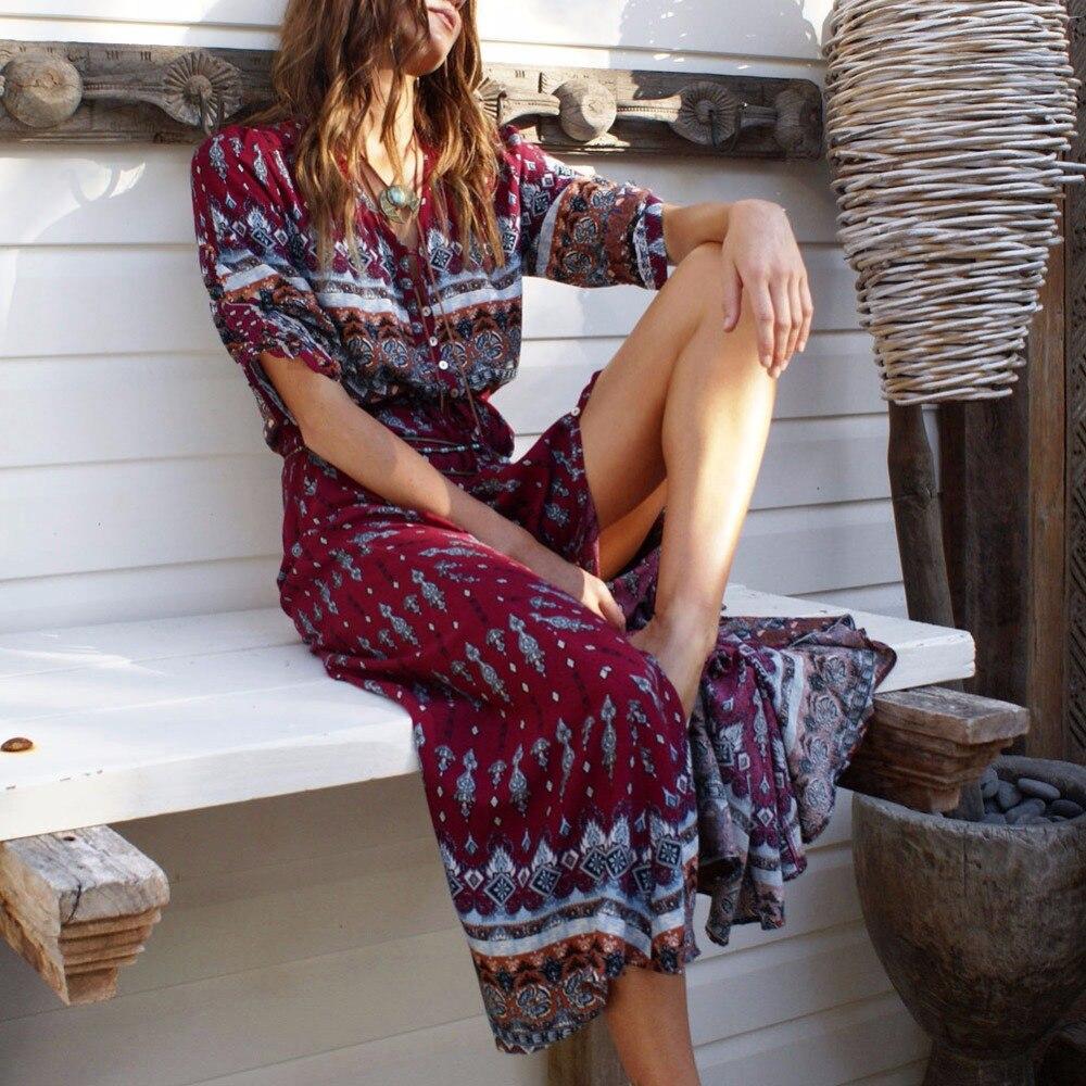 Dorette - Robe Longue Style Hippie