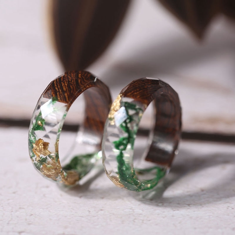 Bague Orchidée en bois Emilia-Calou