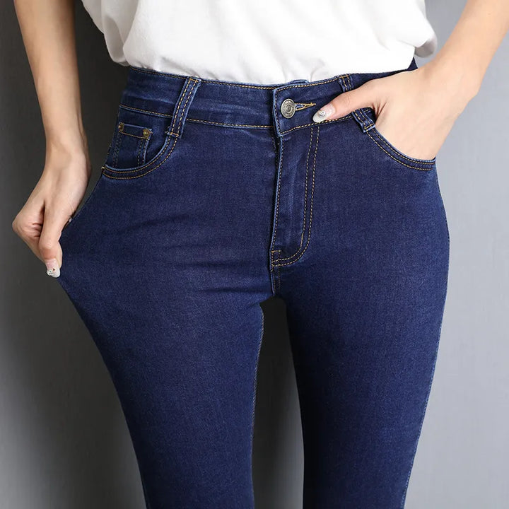 Jean en Denim Délavé pour Femme Skip