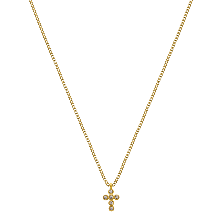 Mini Cross 14K plaqué or