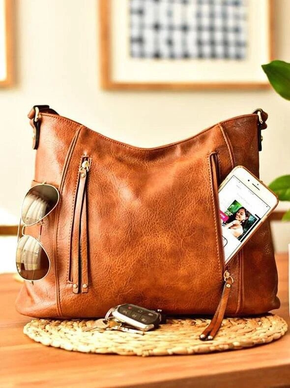 Gesina - Sac en cuir vintage élégant