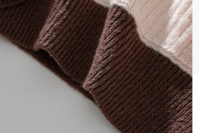 Jolie - Pull rayé pour femme à col en V et à manches longues