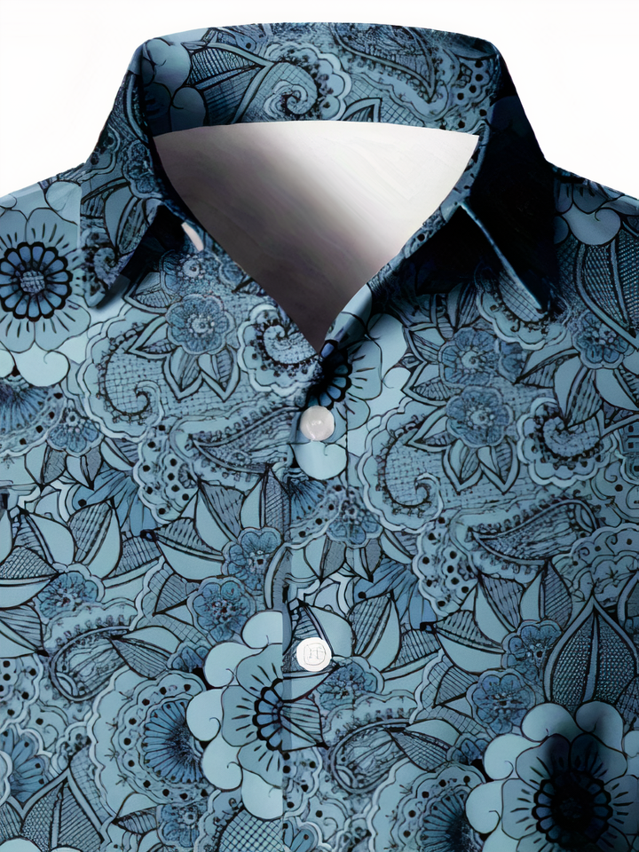 JAYCE - Chemise tendance à imprimé floral pour homme