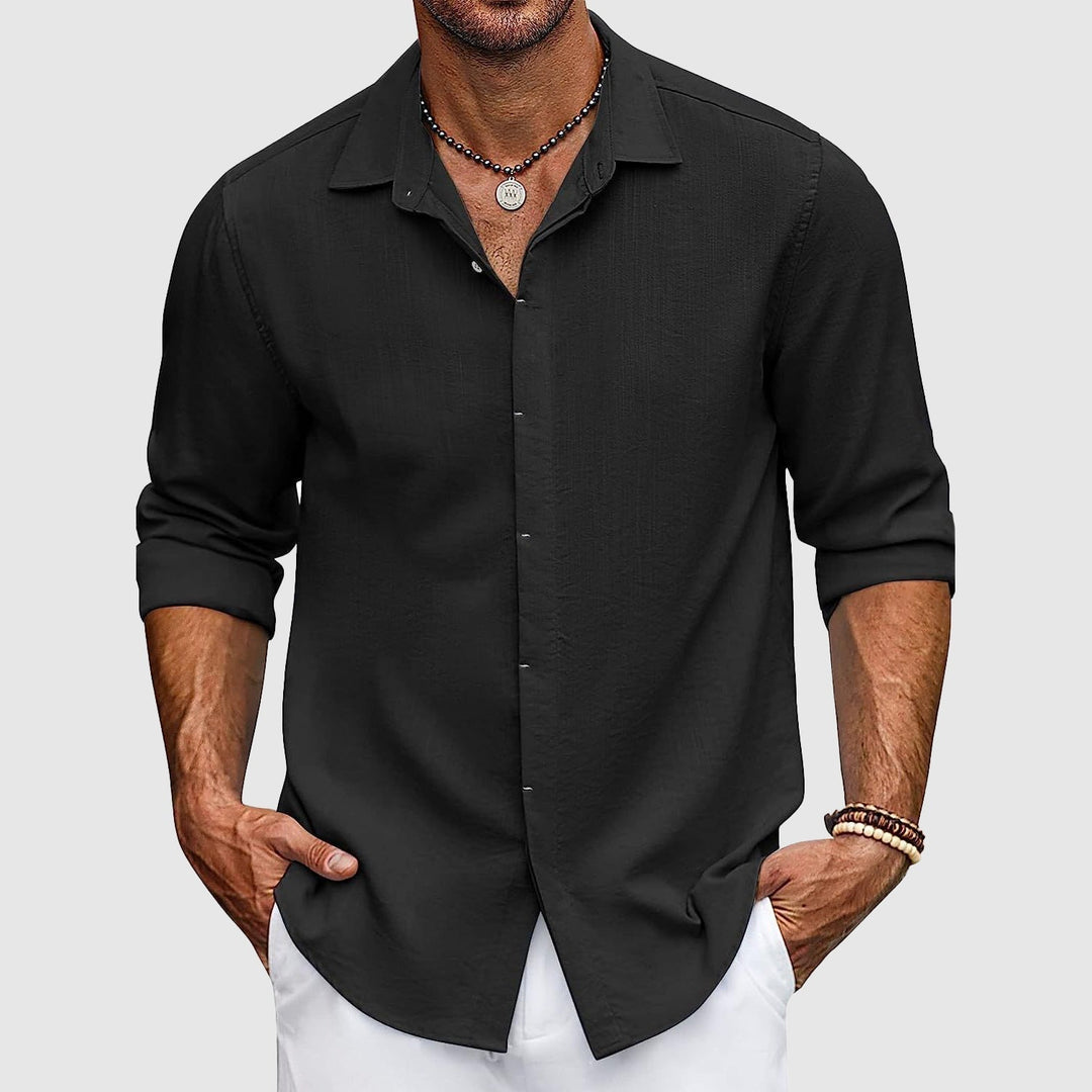 Chemise en lin de haute qualité pour hommes, dans des couleurs élégantes