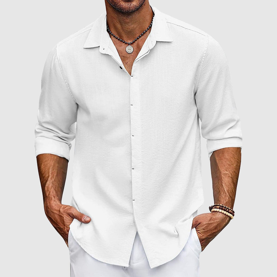 Chemise en lin de haute qualité pour hommes, dans des couleurs élégantes