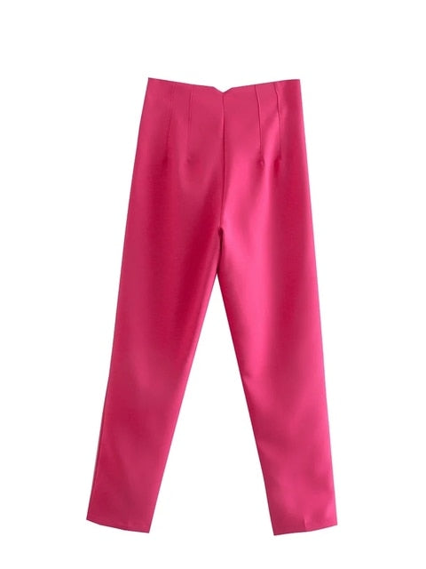 ALY - Pantalon femme taille haute