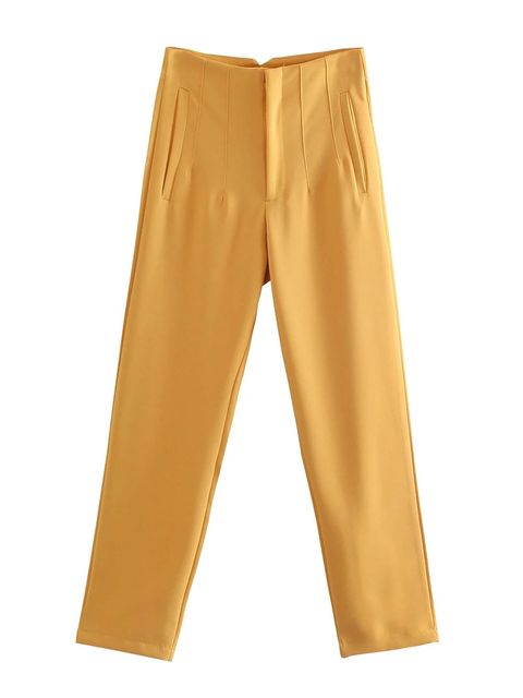 ALY - Pantalon femme taille haute