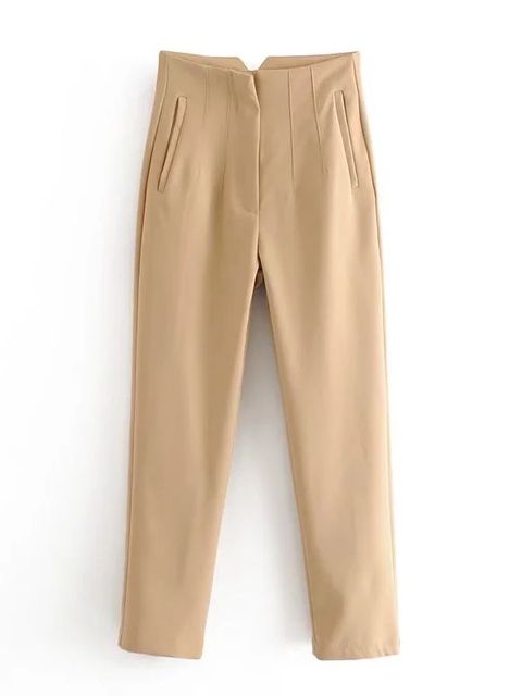 ALY - Pantalon femme taille haute