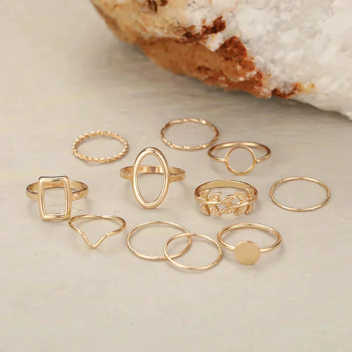 Paquet de 11 bagues vintage en argent