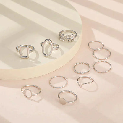 Paquet de 11 bagues vintage en argent