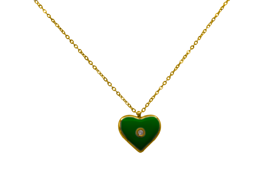 Love Stone Heart 14K plaqué or