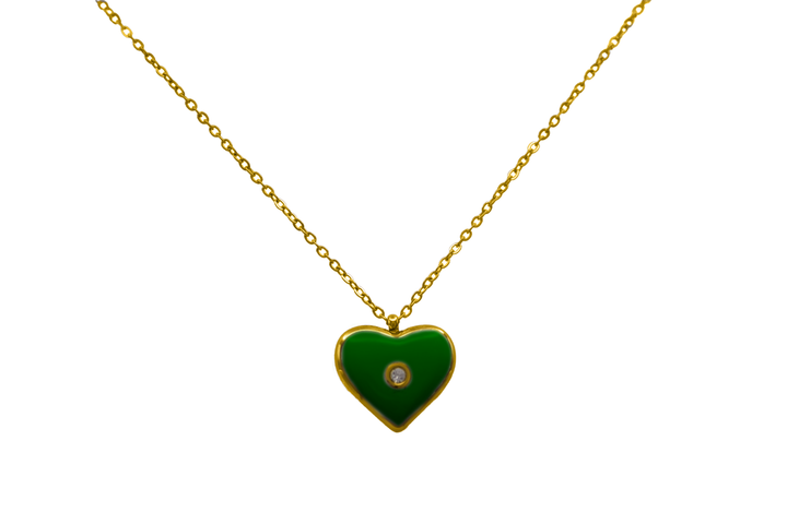 Love Stone Heart 14K plaqué or