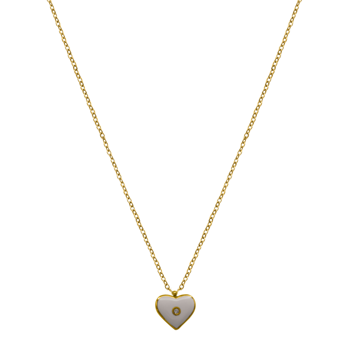 Love Stone Heart 14K plaqué or