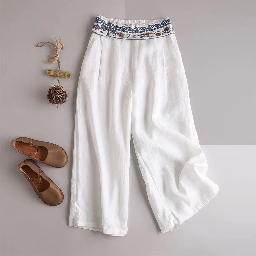 Liza - Pantalon vintage en coton ample