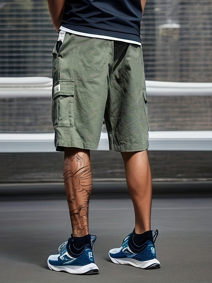 Short cargo multi-poches décontracté pour hommes