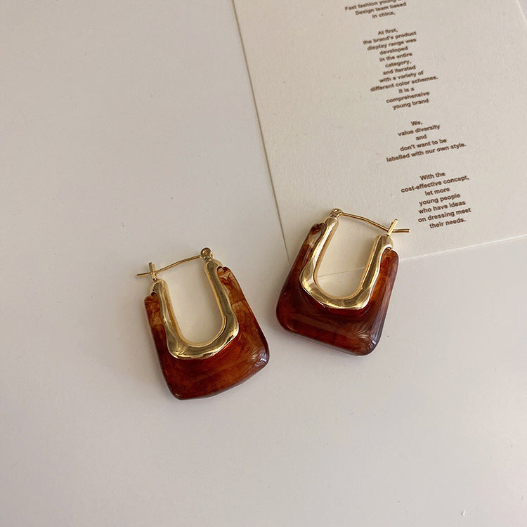 Boucles d'oreilles avec nœud en citrine