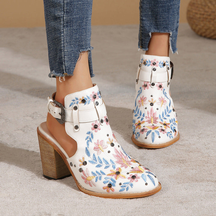 Nina - Chaussures Broderie Florale