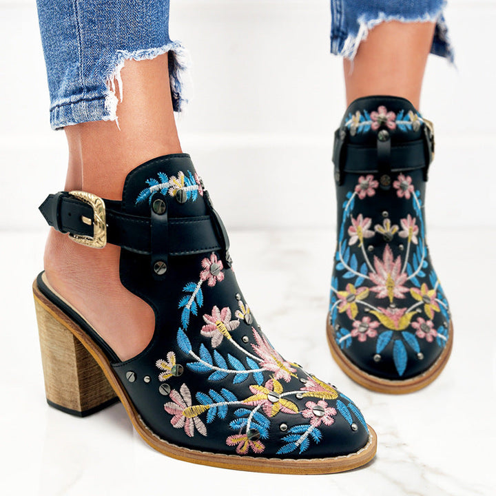 Nina - Chaussures Broderie Florale