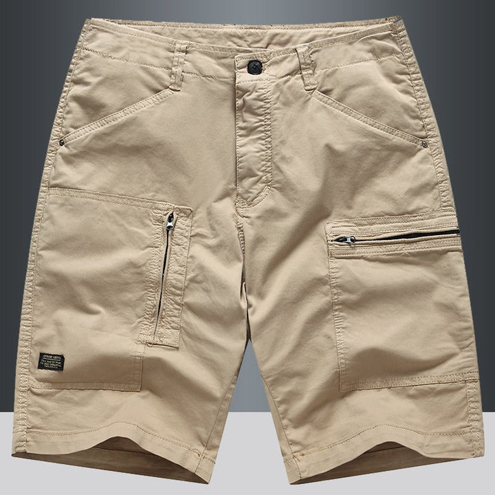 Short cargo droit à poche zippée pour hommes - Elias