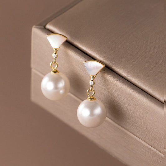 Boucles d'Oreilles Perles Argentées Signature Collection Édition Limitée Pièce Unique