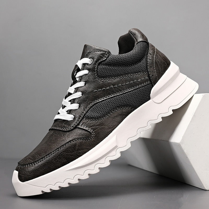 Baskets homme en cuir synthétique à semelle épaisse - Mateo