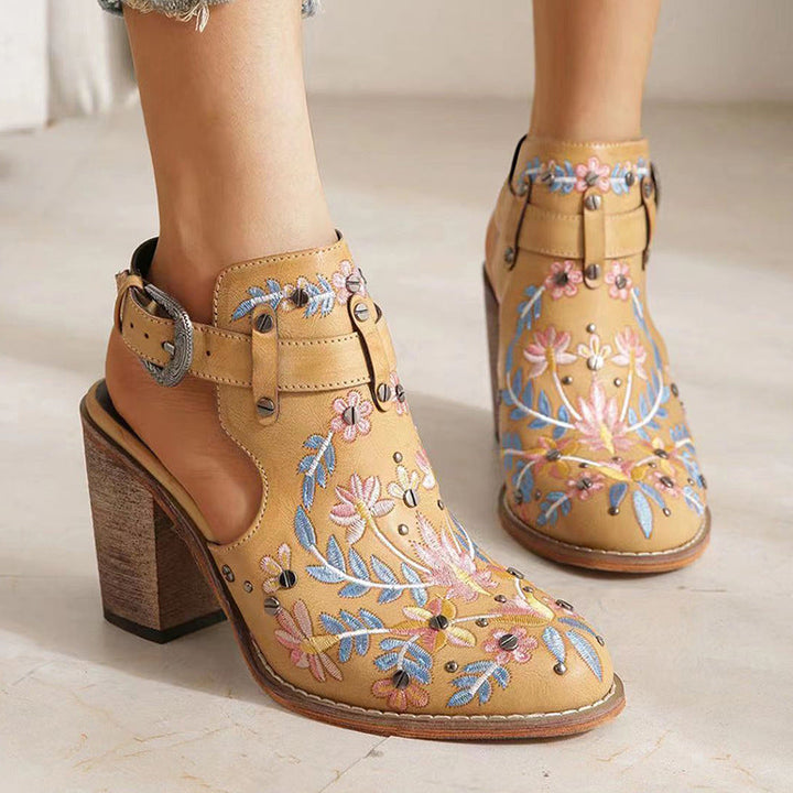 Nina - Chaussures Broderie Florale