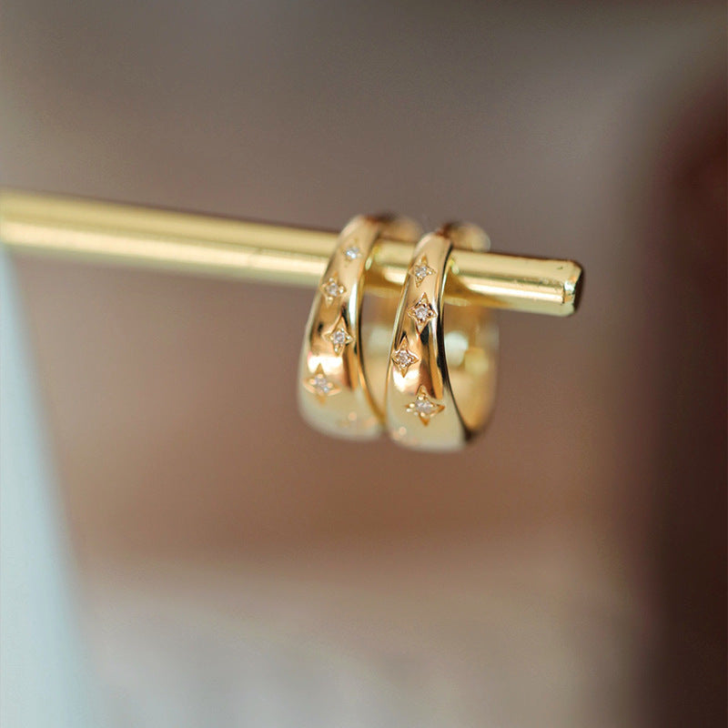 Boucles d'Oreilles Or et Argent Collection Édition Limitée Élégance Intemporelle