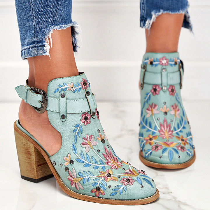 Nina - Chaussures Broderie Florale