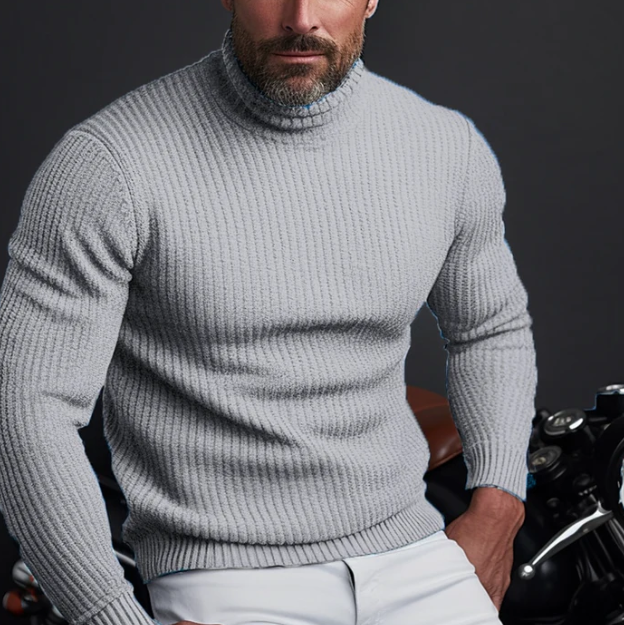 Pull à col roulé de haute qualité pour hommes