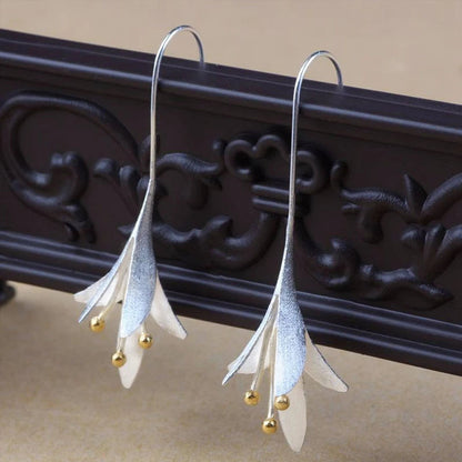 Boucles d Oreilles Fleurs Argentées Collection Privée Édition Limitéée