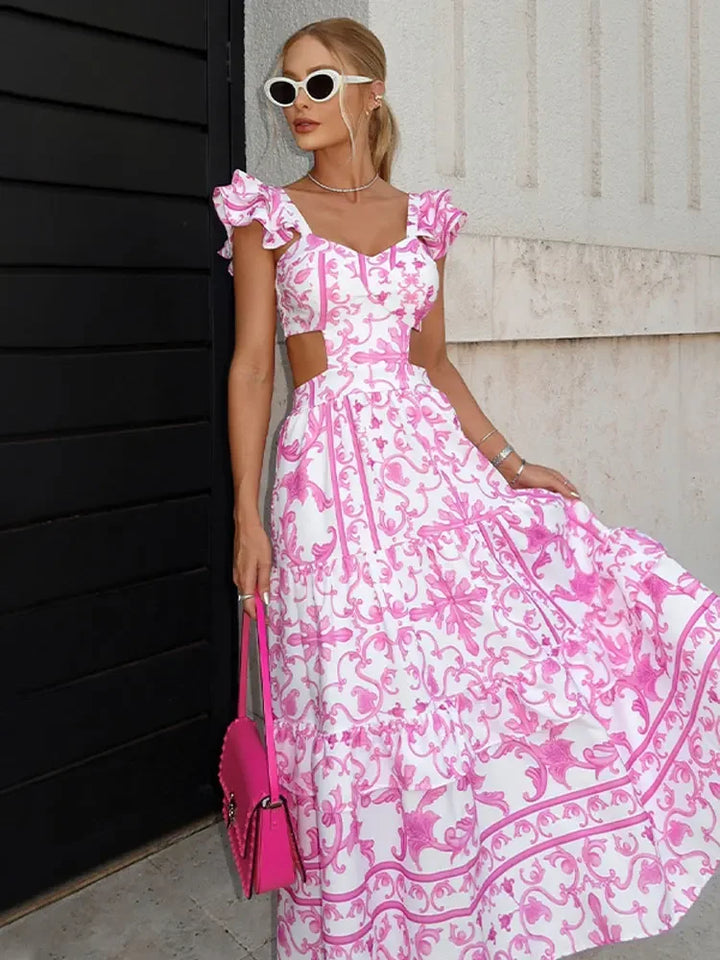 Jane - Robe longue rose