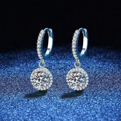 Boucles D Oreilles Argent Sterling Moissanite 1 Carat Edition Exclusive
