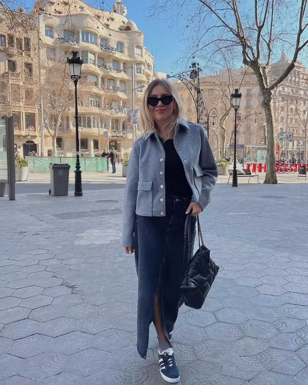 Veste Chic à Simple Boutonnage pour Femme