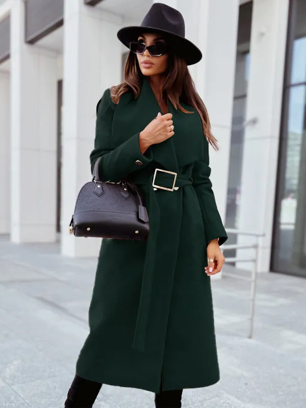 Manteau simple à manches longues pour femme
