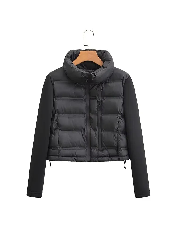 Veste à patte zippée à manches longues pour femmes