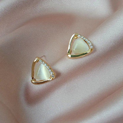 Boucles Doreilles Triangulaires Opale Cristal Collection Opale Édition Limitée Exclusivité