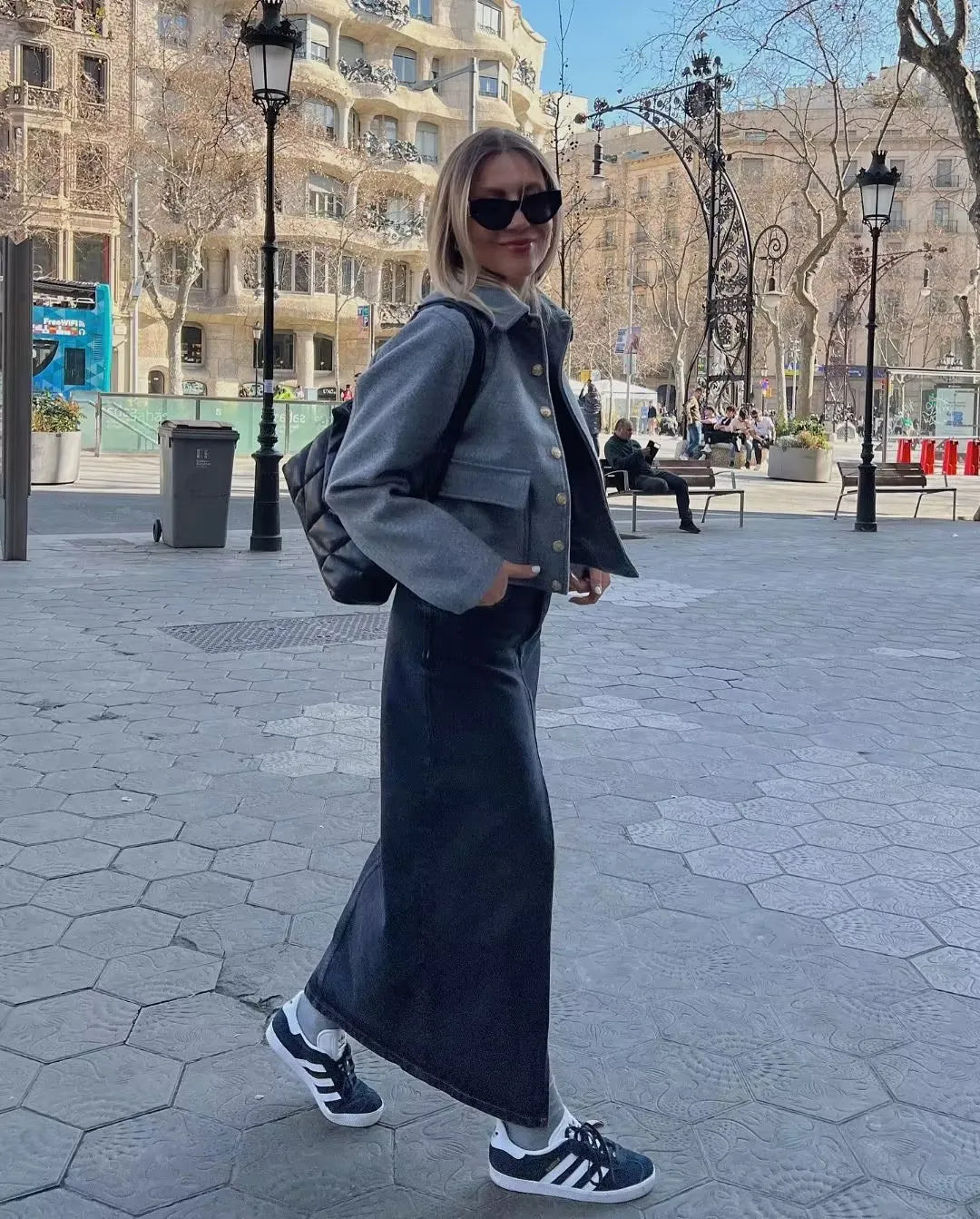 Veste Chic à Simple Boutonnage pour Femme