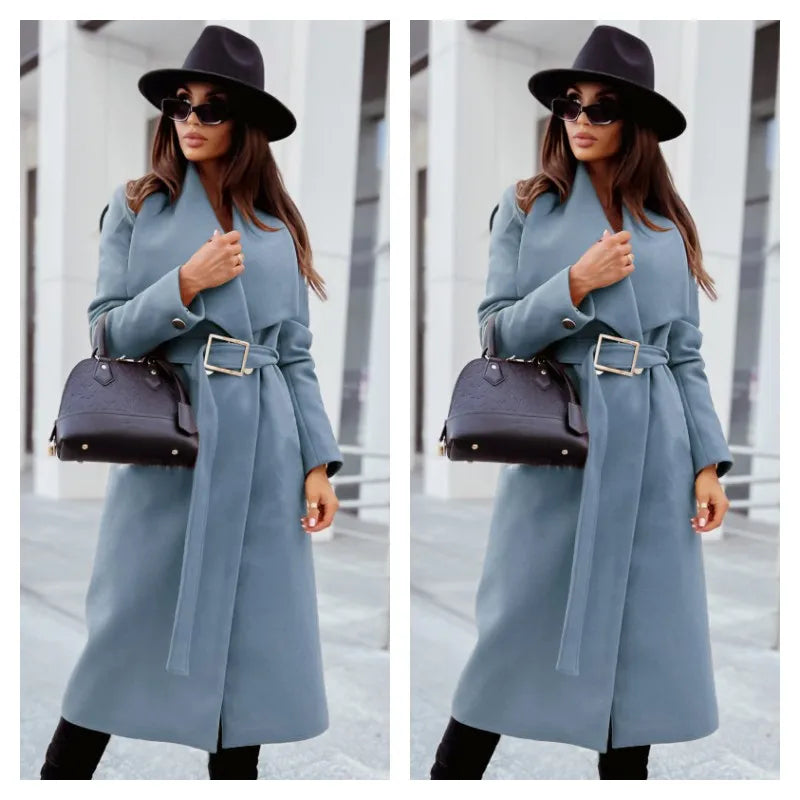 Manteau simple à manches longues pour femme