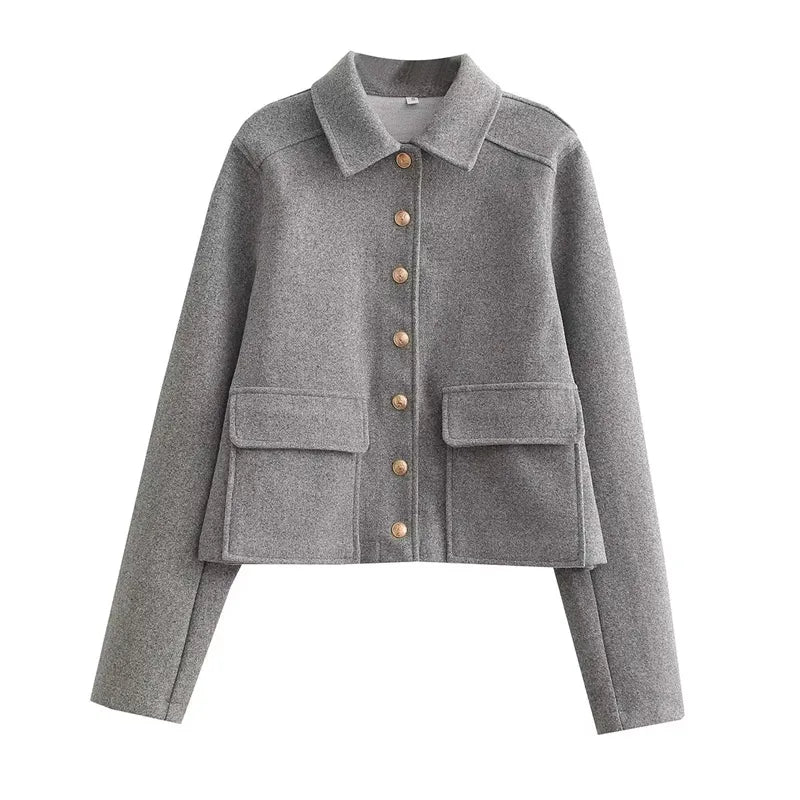Veste Chic à Simple Boutonnage pour Femme