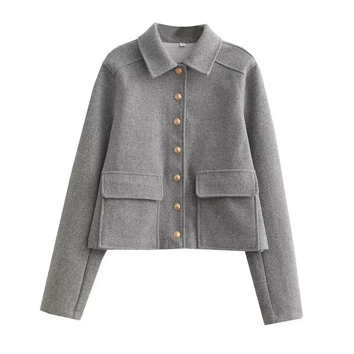 Veste Chic à Simple Boutonnage pour Femme