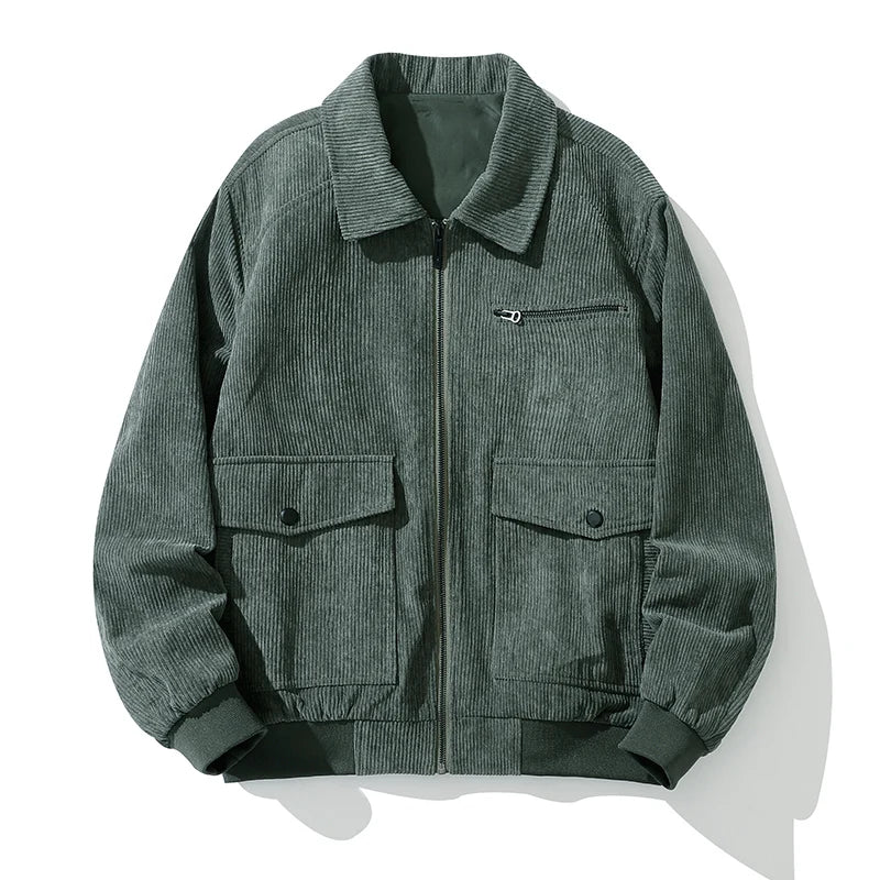 Manteau zippé en velours côtelé - Henry