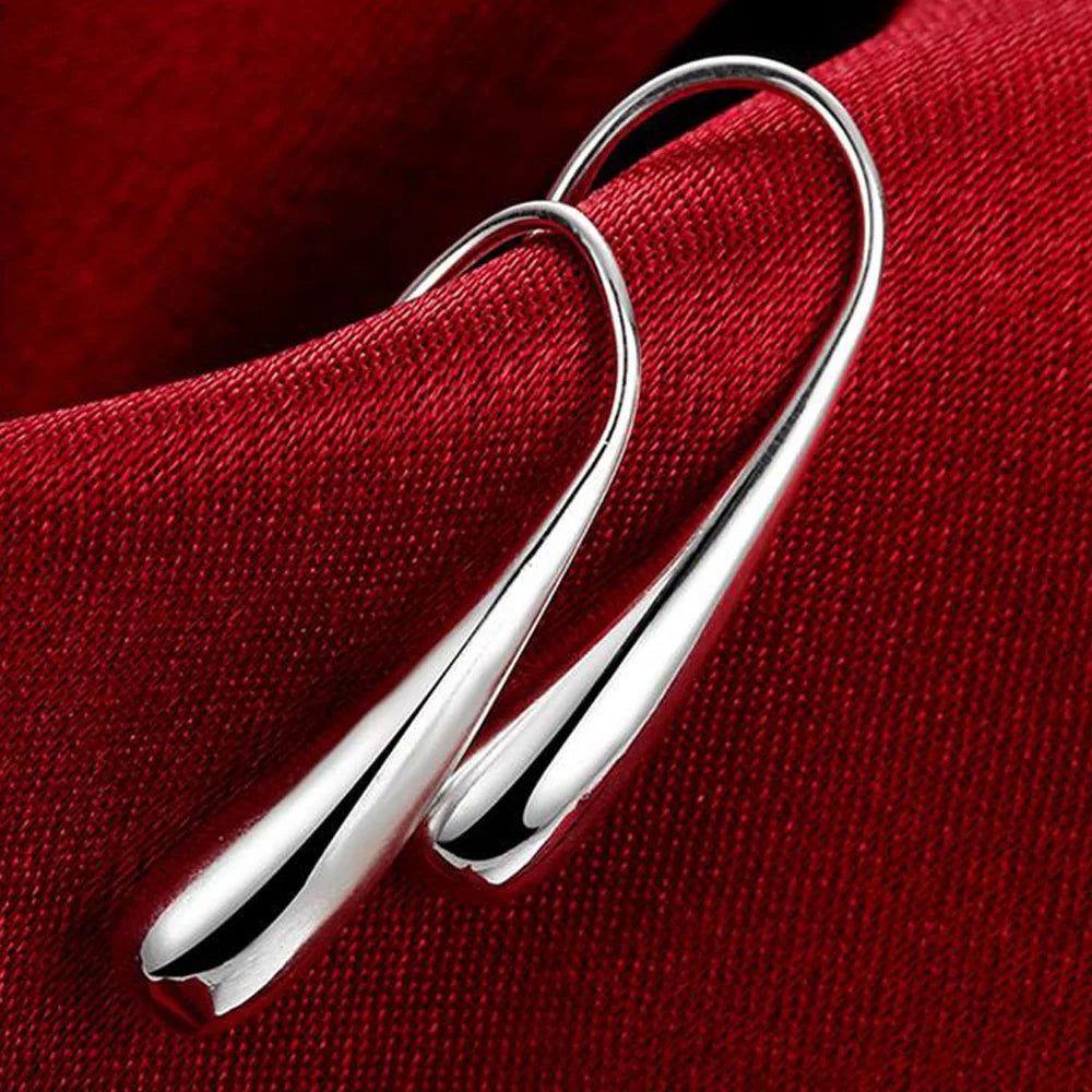 Boucles Doreilles Goutte D Eau Argent Sterling Edition Exclusive Fabriqué Au Royaume Uni