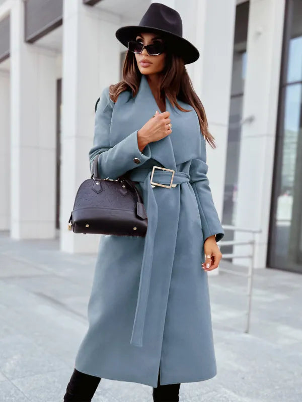 Manteau simple à manches longues pour femme